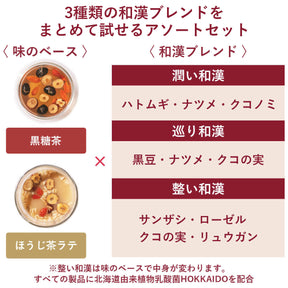 Labatee 北海道食べる和漢茶 6種アソートセット乳酸菌入 健康茶 薬膳茶 漢方茶 和漢茶 ギフト  無添加 ホットアイス可 ギフト プレゼント 乳酸菌 HOKKAIDO 日々変化するからだのコンディションや季節に合わせて自由に選べる 1袋 × 6種類
