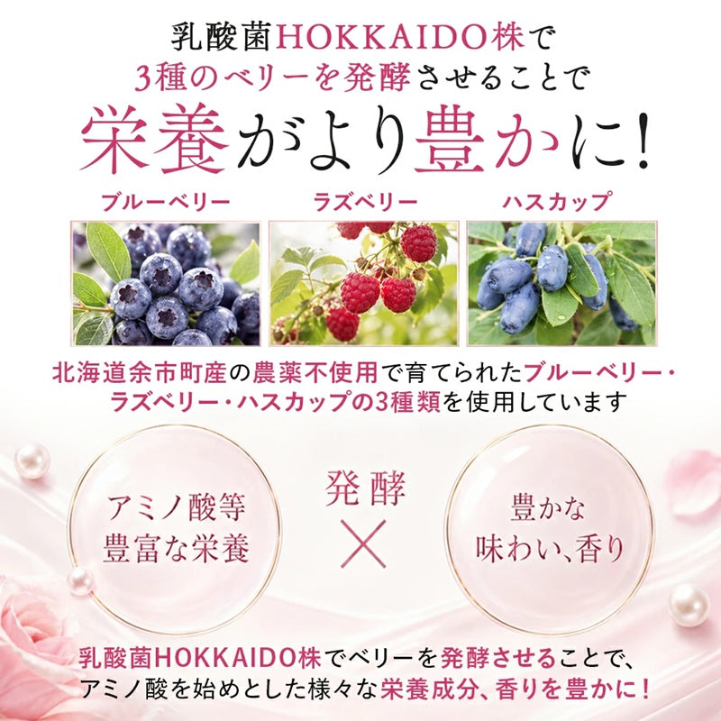 Labatee 飲むきれいde酢 乳酸菌発酵北海道産3種のベリー ブルーベリー ラズベリー ハスカップ 飲む酢 人工甘味料 保存料 着色料 無添加 砂糖不使用 オリゴ糖 お中元 暑中見舞い 敬老の日