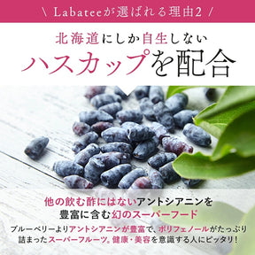 Labatee 飲むきれいde酢 乳酸菌発酵北海道産3種のベリー ブルーベリー ラズベリー ハスカップ 飲む酢 人工甘味料 保存料 着色料 無添加 砂糖不使用 オリゴ糖 お中元 暑中見舞い 敬老の日